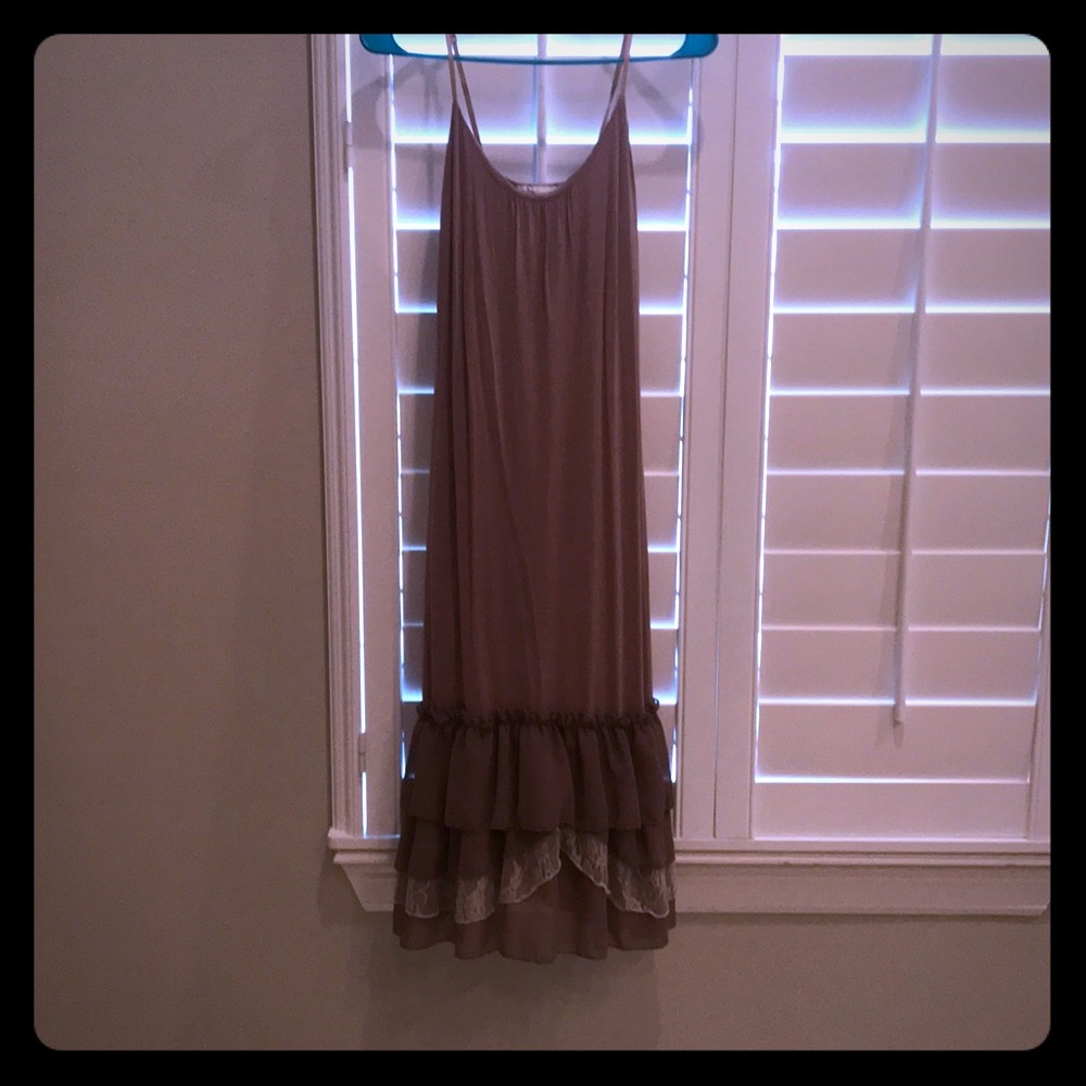 Country dress with lace hem at the bottom